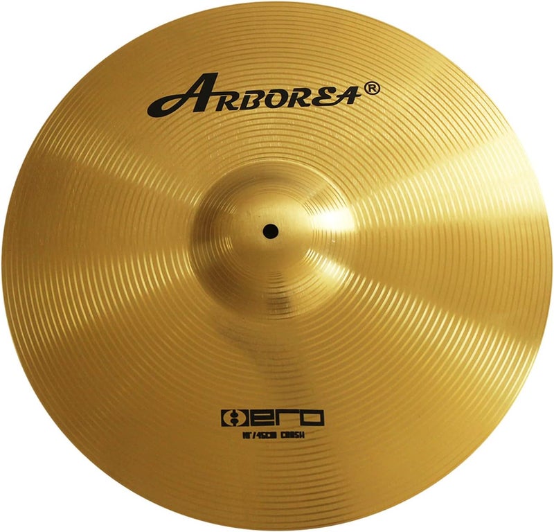 Arborea صنج تصادم 18" بطل ذهبي لمسة لامعة صوت ساطع لصنج الطبول للتدريب (18" تصادم) - Image 1